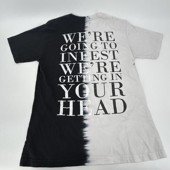 Papa Roach T-Shirt Anatomy Of A Roach Tee Split Dye Black White Medium Large Men - Picture 6 of 6
